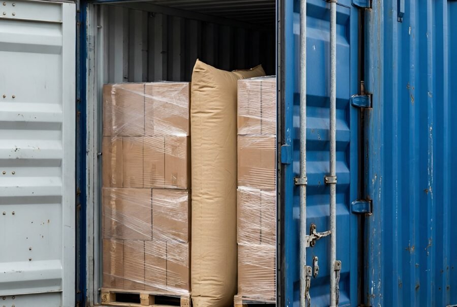 Kraft konteyner hava yastığı kullanımı