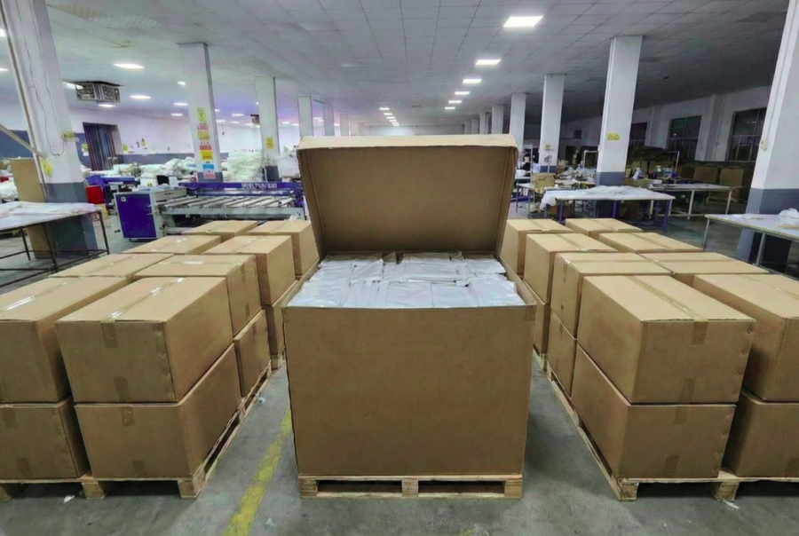 Show Dunnage hava yastığı paketleme ve kargolama işlemi